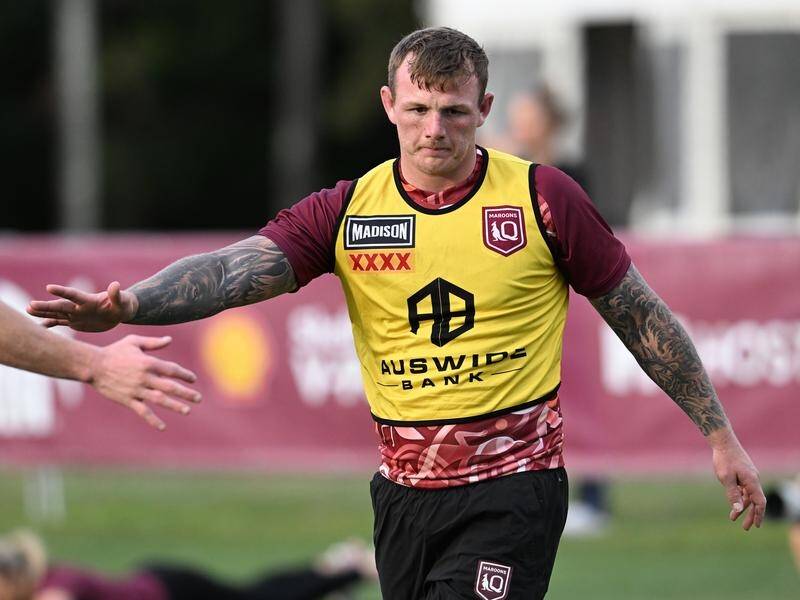 J'maine Hopgood will make his State of Origin debut for Queensland after being in camp last year. (Darren England/AAP PHOTOS)
